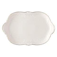 Rosenthal Rosenthal Sanssouci Elfenbein Gold Platte 33,5 x 21,5 cm Золотая тарелка Rosenthal Sanssouci из слоновой кости 33,5 x 21,5 см