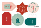 folia Adventskalender 2026-Set Juteoptik, 24 Saeckchen, Folia Адвент-календарь 2026 в джутовом стиле для самостоятельного наполнения, 24 мешочка с бирками