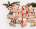folia Adventskalender 2026-Set Juteoptik, 24 Saeckchen, Folia Адвент-календарь 2026 в джутовом стиле для самостоятельного наполнения, 24 мешочка с бирками