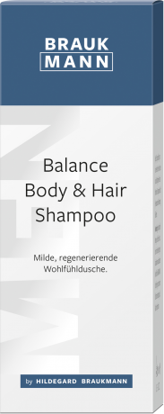 Braukmann Balance Body & Hair Shampoo, 250 ml, Hildegard Braukmann шампунь-гель для волос и тела для мужчин, 250 мл