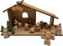 Adventskalender Weihnachtskrippe mit Holzstall, Рождественский адвент-календарь-вертеп с деревянной конюшней и 24 фигурками