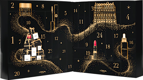 L'Oreal Paris Mini-Beauty Adventskalender 2026, косметический адвент-календарь с макияжем и уходом за лицом и волосами, 24 подарка