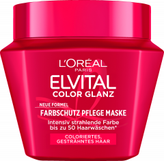 L'Oreal Paris Elvital Color Glanz Farbschutz Pflege Maske, 300 ml, Маска для окрашенных волос, уход и защита цвета, 300 мл