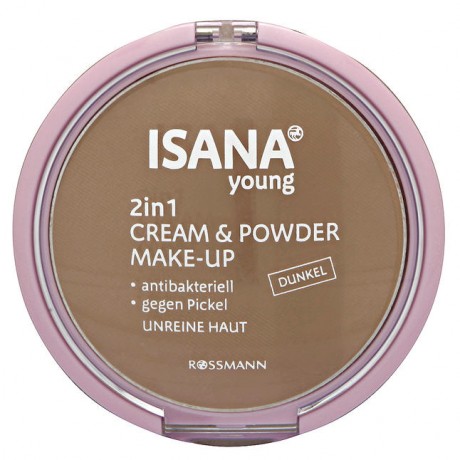 ISANA Young 2in1 Cream и Powder Пудра Make-up Тональный крем dunkel 9 г