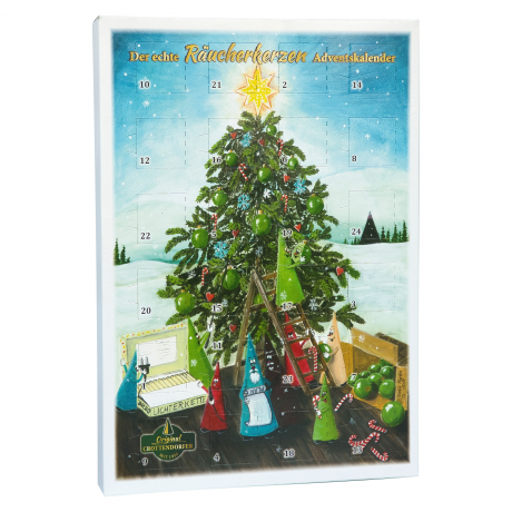 ORIGINAL CROTTENDORFER Räucherkerzenadventskalender 2026, Адвент-календарь 2026 Original Crottendorfer с ароматическими курительными конусами, 24 аромата