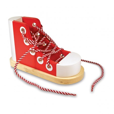 Melissa Doug Deluxe-Sneaker aus Holz zum Schnuren кроссовки Deluxe на шнуровке