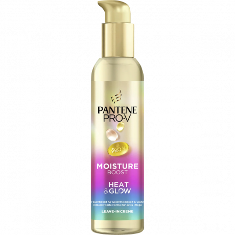 Pantene Pro-V Moisture BOOST Heat & Glow Leave-In Creme 135 ml, Несмываемый термозащитный крем Moisture Boost Heat & Glow, 135 мл