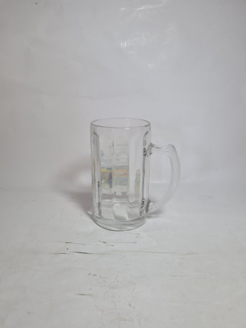 Немецкие пивные кружку винтажные Rastal / Fuftenberg с изображением шутов, стекло, 0.25 л, 12.5 см, 4 шт., Германия, 1970-80гг.