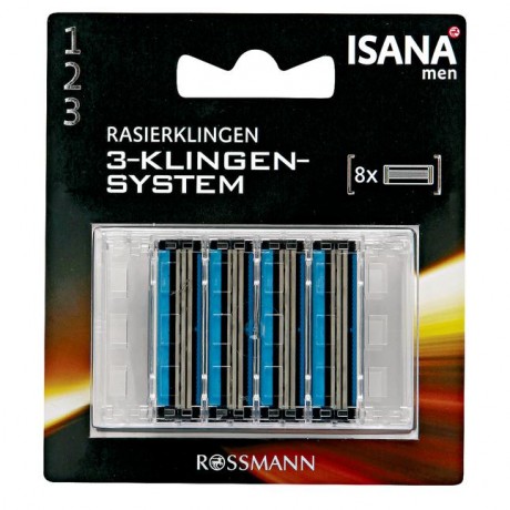 ISANA men Rasierklingen Лезвия для бритвы систем 3-лезвие 8 шт.