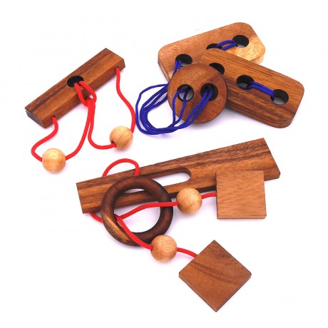 ROMBOL Seilpuzzle-Set mit unterschiedlichen Веревочный пазл с разными