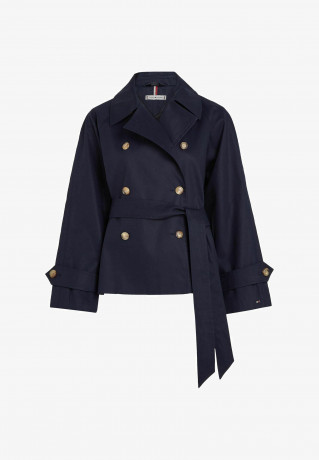 Tommy Hilfiger BELTED Light jacket marine ПОЯС Легкая куртка морской