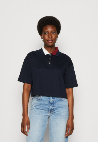 Tommy Hilfiger RLX SPLIT GLOBAL STR CROP Polo shirt desert sky RLX SPLIT GLOBAL STR CROP Рубашка поло небо пустыни
