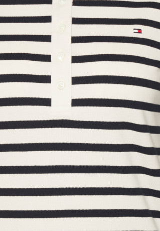 Tommy Hilfiger REG STRIPE  Polo shirt Breton White/Desert Sky REG STRIPE Рубашка поло Бретон Уайт/Пустынное небо