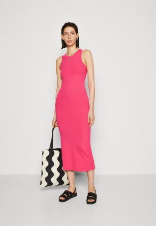 Tommy Hilfiger MIDI DRESS Jersey dress bright cerise pink ПЛАТЬЕ МИДИ Платье из джерси ярко-вишнево-розовый