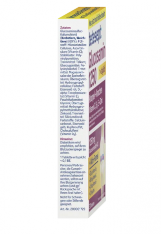 tetesept Glucosamin 1250  Tabletten  30st, Таблетки глюкозамина 1250 с высокими дозами витаминов D3 и C, 30шт