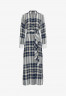 Tommy Hilfiger Shirt dress icon large chk  ecru  pitch blue Рубашка-платье значок большой chk экрю смола синий