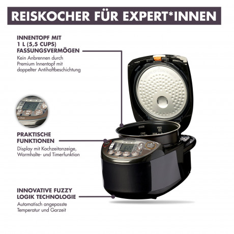 Zojirushi Zojirushi Reiskocher NL-GAQ10, 610,00 W, Dampffunktion, Fuzzy Logik Technologie Рисоварка Zojirushi NL-GAQ10, 610,00 Вт, функция пара, технология нечеткой логики