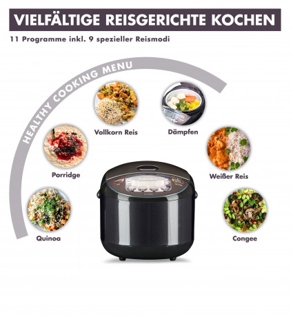 Zojirushi Zojirushi Reiskocher NL-GAQ10, 610,00 W, Dampffunktion, Fuzzy Logik Technologie Рисоварка Zojirushi NL-GAQ10, 610,00 Вт, функция пара, технология нечеткой логики