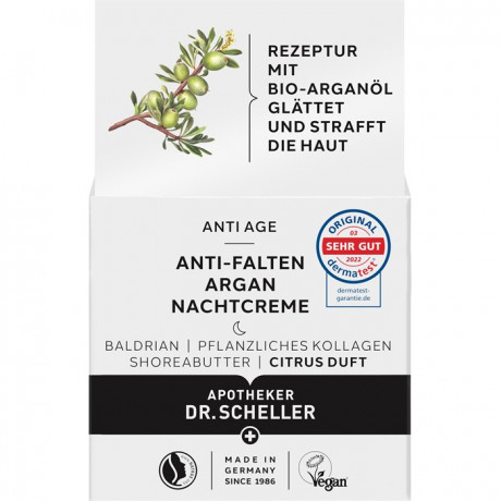 Dr. Scheller Anti-Age Anti-Falten Argan Nachtcreme 50ml Ночной крем против морщин с аргановым маслом , 50 мл