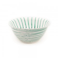 Gmundner Keramik Gmundner Keramik Grungeflammt Salatschussel d: 33 cm / h: 14 cm / 4,5 L Керамическая салатница Gmundner с зеленым пламенем д: 33 см / высота: 14 см / 4,5 л