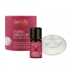 Farfalla Weihnachtsstern Geschenkset Duftstein Stern &amp; Mischung  Пуансеттия подарочный набор ароматический камень звезда и смесь