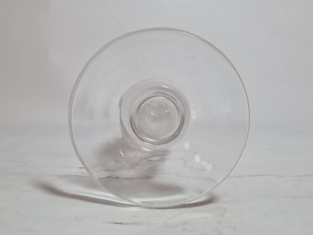 Ваза винтажная Anna Hutte на ножке, хрусталь, 22 x 7,5 см, Германия, 1960-70гг.