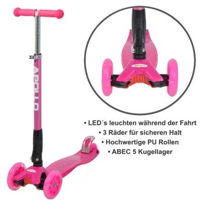 APOLLO LED Kinderscooter Kids Whiz Светодиодный детский самокат Kids Whiz