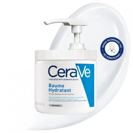 CeraVe Moisturising Cream for Body and Face with Pump Dispenser, Увлажняющий крем CeraVe для тела и лица, с помповым дозатором, для сухой и очень сухой кожи, с гиалуроновой кислотой и 3 основными керамидами, без отдушек454 г