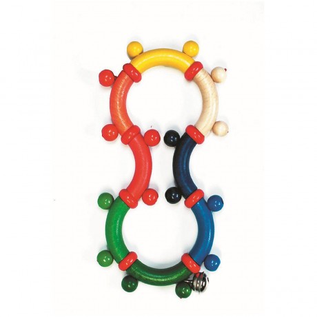 HESS Babyspielzeug Motorikrassel ?8? bunt Детская погремушка ?8? разноцветный