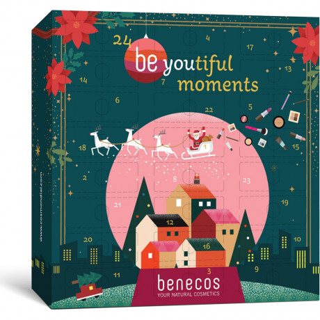 Benecos Adventskalender 2026, Benecos адвент-календарь натуральной косметики с макияжем, уходом и лаком для ногтей, 24 подарка