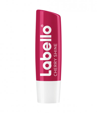 Labello Cherry Shine, Оттеночный бальзам для губ с маслом ши и витамином E для питания и мягкости, аромат вишни, 4,8 г