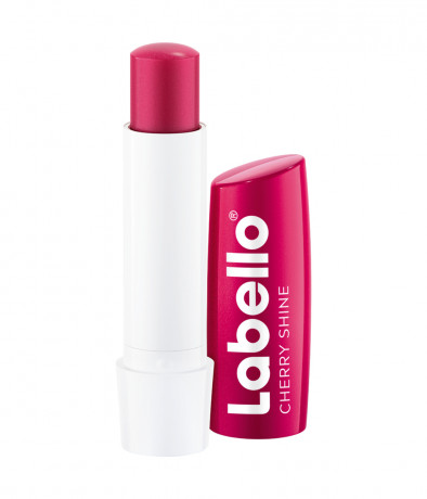 Labello Cherry Shine, Оттеночный бальзам для губ с маслом ши и витамином E для питания и мягкости, аромат вишни, 4,8 г