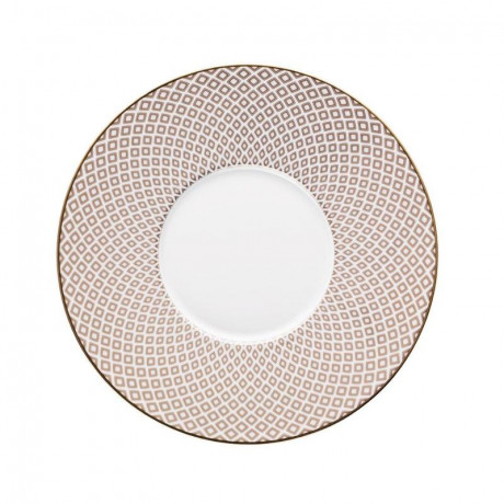 Rosenthal Rosenthal Francis Carreau Beige Suppen-Untertasse gross 18 cm Блюдце для супа Rosenthal Francis Carreau бежевое большое 18 см