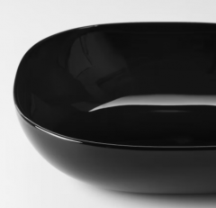 Ikea BACKIG Tiefer Teller, schwarz 20x20 cm, Икеа БАККИГ Набор глубоких тарелок, черный 20x20 см, 4 штуки