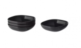 Ikea BACKIG Tiefer Teller, schwarz 20x20 cm, Икеа БАККИГ Набор глубоких тарелок, черный 20x20 см, 4 штуки