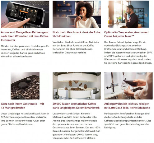 Philips Philips Kaffeevollautomat Series 5400 Kaffeevollautomat LatteGo Milchaufschaumer Display, Kaffeeautomat Cafemaschine Kaffeemaschine mi Mahlwerk Vollautomat Cafe Полностью автоматическая кофемашина Philips Series 5400, полностью автоматическая коф