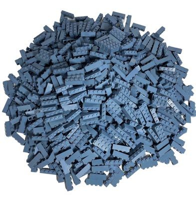LEGO LEGO 1x4 Steine Sandblau - 250 Stuck - Sandblue Bricks 3010 LEGO 1x4 Bricks Sand Blue — 250 штук — Sand Blue Bricks 3010