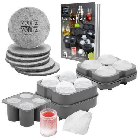 Moritz & Moritz Moritz & Moritz Eiswucrfelformen 3-er Set grau Набор форм для кубиков льда Moritz & Moritz, 3 шт.