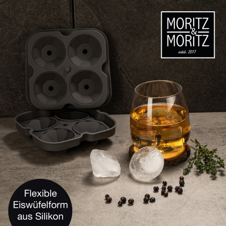 Moritz & Moritz Moritz & Moritz Eiswucrfelformen 3-er Set grau Набор форм для кубиков льда Moritz & Moritz, 3 шт.