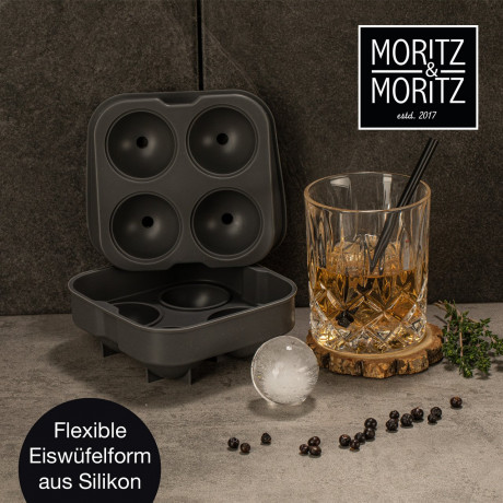 Moritz & Moritz Moritz & Moritz Eiswucrfelformen 3-er Set grau Набор форм для кубиков льда Moritz & Moritz, 3 шт.