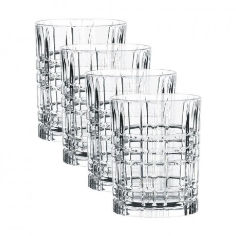 Nachtmann Nachtmann Square Whiskey Glas Set 4-tlg. 345 ml / h: 10,2 cm / d: 8,2 cm Набор бокалов для виски Nachtmann Square из 4 предм. 345 мл/ч: 10,2 см/д: 8,2 см