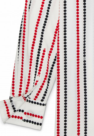 Tommy Hilfiger ADAPTIVE DOT STRIPE REGULAR FIT Button-down blouse optic white th multi ADAPTIVE DOT STRIPE REGULAR FIT Блузка на пуговицах оптический белый й мульти