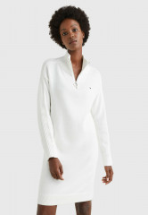 Tommy Hilfiger HALF ZIP Jumper dress ecru HALF ZIP Платье-джемпер экрю