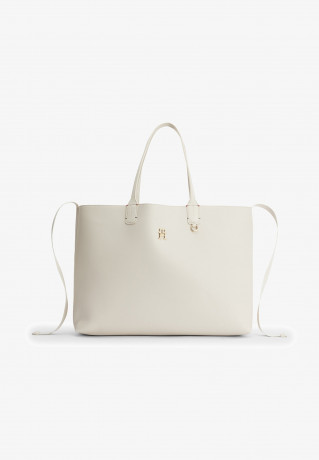 Tommy Hilfiger ICONIC TOMMY SOLID Tote bag feather white ICONIC TOMMY SOLID Сумка-тоут перо белое