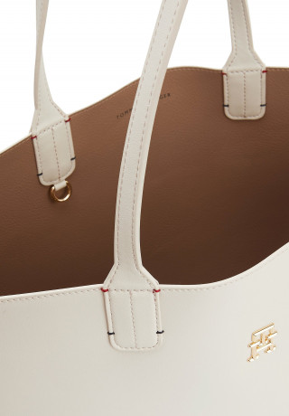 Tommy Hilfiger ICONIC TOMMY SOLID Tote bag feather white ICONIC TOMMY SOLID Сумка-тоут перо белое