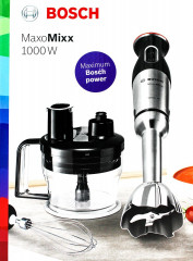 BOSCH BOSCH Stabmixer MS8CM6190 MaxoMixx Stabmixer-Set Edelstahl  Погружной блендер BOSCH MS8CM6190 Набор ручных блендеров MaxoMixx из нержавеющей стали