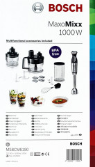 BOSCH BOSCH Stabmixer MS8CM6190 MaxoMixx Stabmixer-Set Edelstahl  Погружной блендер BOSCH MS8CM6190 Набор ручных блендеров MaxoMixx из нержавеющей стали
