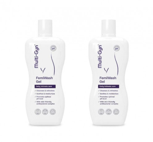 Multi-Gyn FemiWash Набор 2 шт х 220 мл Гель для интимной гигиены, pH 4.2, для чувствительной кожи, без мыла и отдушек