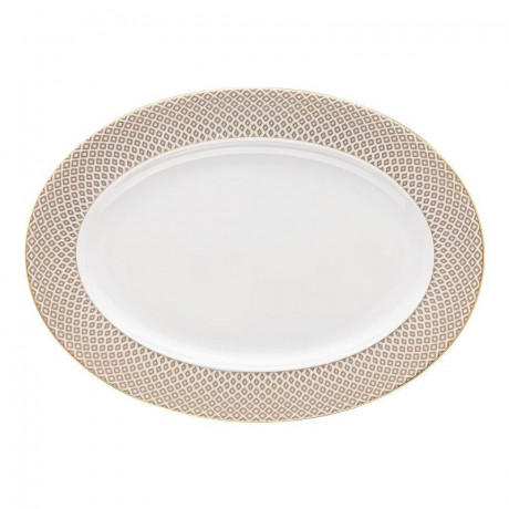 Rosenthal Rosenthal Francis Carreau Beige Platte 34x24,5 cm Rosenthal Francis Carreau Бежевая тарелка 34x24,5 см