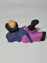 Статуэтка винтажная фарфоровая "Клоун" в фиолетово-черных тонах, ручная работа, Италия, 1960-70гг.